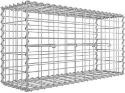 SONGMICS Gabion Kerti Kosár Horganyzott Acél 100x50x30 cm Ezüst (EUZ-GGB153)