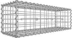 SONGMICS Gabion Kerti Kosár Horganyzott Acél 100 x 30 x 30 cm Ezüst (EUZ-GGB133)