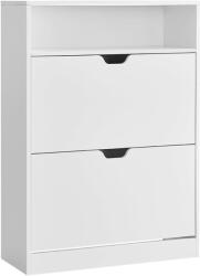 VASAGLE Modern Cipősszekrény Állítható Rekeszekkel Felhőfehér (EUZ-LBC048W01) - prodis