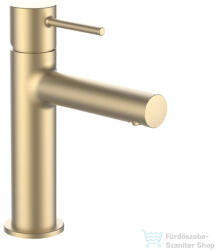 Laufen TWINPLUS SLIM egykaros mosdó csaptelep 110 mm-es kifolyócső, húzórudas lefolyószelep nélkül, PVD matt halvány arany HF505402462000 (HF505402462000)