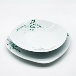 Berlinger Haus 18 részes porcelán étkészlet, zöld virágos- BH-10200 (BH/10200)