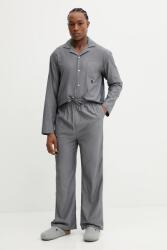 Tommy Hilfiger pamut pizsama szürke, sima, UM0UM03694 - szürke XL