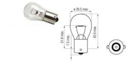 SBAutoparts Izzó, 12V, 21W, BA15S