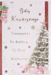  Képeslap LA 13x19cm Karácsonyi és Újévi üdvözlő lap + boríték