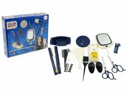 Mamido Gyermek fodrász szett vasalóval és tükörrel kék 17 db (MT1420) - mamido