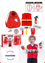 Mamido Tűzoltó sátor jelmezzel és kiegészítőkkel 8 db (MT1335) - mamido