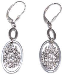 Ékszershop Köves ovális lógós ezüst fülbevaló (2162972)