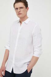 Benetton len ing galléros, fehér, regular - fehér XXL