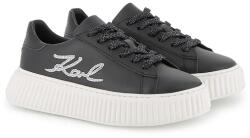 Karl Lagerfeld bőr tornacipő - fekete 38