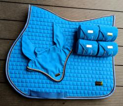 horss equestrian Horss ló szett Sport sapka fülvédő és takaró Türkiz (183)