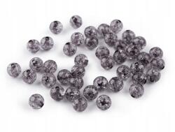  Crackle Karkötő Gyöngyök Handmade Diy Antracit 8MM 20DB (340200)