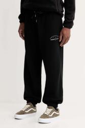 Guess Jeans melegítőnadrág fekete, nyomott mintás, M5BB61 K9V31 - fekete M