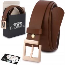 Beltimore Női bőr öv nadrághoz, ruhához, fekete valódi bőr, 3 cm széles, Beltimore (D67_85)