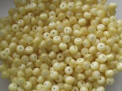 Műanyag Gyöngyök Csíkos Sárga 8MM 20DB