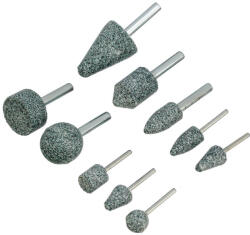 Denzel 10 db-os csiszolófej készlet (PShM) fúrógéphez, szár 6mm (760287)