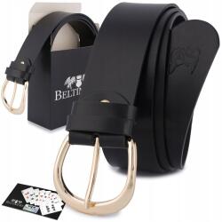 Beltimore Női bőr öv nadrághoz fekete nat bőr 4 cm Beltimore (D83_85)