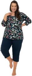 Italian Fashion Pijama dama ITALIAN FASHION LUCJA 3/4+3/4 print/navy: L (AAF-KPZ-LUCJ-33DM L)