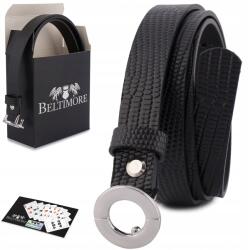 Beltimore Női bőr öv nadrághoz fekete nat bőr 1, 8 cm Beltimore (O17_100)