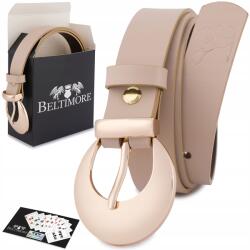 Beltimore Női bőr öv nadrághoz, ruhához, testszínű valódi bőr, 2, 5 cm széles Beltimore (O05_100)