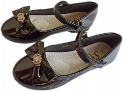  Gyönyörű balerinacipő bőr talpbetét r. 24 fekete P2-65 (SH29C-2)