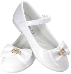  Gyönyörű elegáns balerinacipő bőr talpbetét r. 32 fehér P2-65