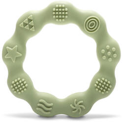 Lorelli Természetes szilikon rágóka karika - Fresh Green - conyshop