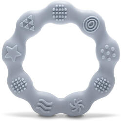 Lorelli Természetes szilikon rágóka karika - Grey - conyshop