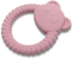Lorelli Panda természetes szilikon rágóka - Deep Pink - conyshop