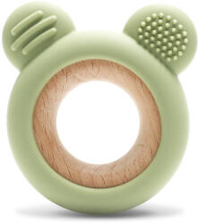 Lorelli Maci szilikon és bükkfa rágóka - Fresh Green - conyshop