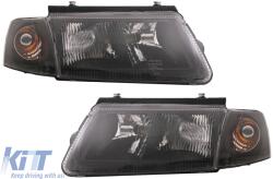KITT Lightning Angel Eyes Headlights suitable for VW Passat B5 3B (11.1996-08.2000) Black (HLVWPAB5AE)