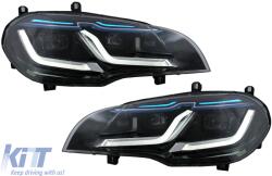 KITT LED Headlights suitable for BMW X5 E70 (2007-2014) Conversion from HID to LED Black (HLBME70NL)