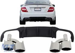 KITT Lightning LED Első lámpa Mercedes C-osztály W204 S204 (2007-2010) modellekhez, fekete, dinamikus irányjelző (HLMBW204BLED)