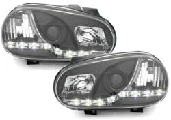 KITT Lightning DAYLINE Első lámpák VW Golf IV 97-04 _ drl-optikai _ fekete (SWV02GXB)