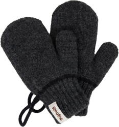 Vlnka Egyujjas gyapjúkesztyű gyermekeknek pánttal, szürke ruházat méretei M