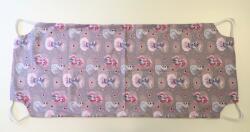  Gumifüles kétrétegű lepedő óvodai fektetőre szürke alapon unikornis - hattyú mintás