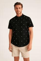 Hollister fekete ing flamingós hímzéssel, M-es méret