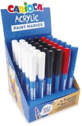CARIOCA Marker cu vopsea acrilică și vârf pensulă Carioca, 36 buc/display culori primare