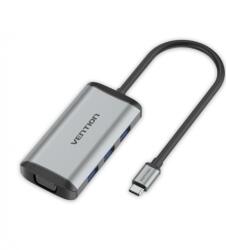 Vention USB-C -> HDMI/VGA/USB3.0*3/PD 0, 15m, (szürke, fémszerű), Dokkoló (TGSHB) - smartbyte