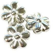  Virág Műanyag Ezüst 10MM 10DB