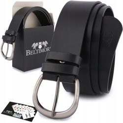Beltimore Női bőr öv nadrághoz fekete nat bőr 4 cm Beltimore (D86_85)