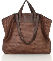 Marco Mazzini Bőr shopper táska | barna - top-brands - 66 489 Ft