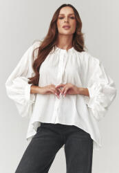 Makadamia Elegáns női túlméretezett ing | fehér