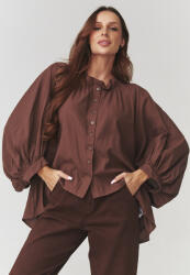 Makadamia Elegáns női túlméretezett ing | barna