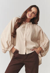 Makadamia Elegáns női túlméretezett ing | bézs