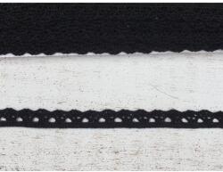  Fekete pamut csipke 1cm*2méter - kosarbolt