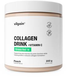 Vilgain Grass-fed Collagen Drink + Vitamin C -⁠ frissítő instant ital, grass-fed kollagén peptidekkel, a C-vitamin hozzájárul a bőr, a csontok és a porc normál állapotához, étrend-kiegészítő