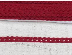  Meggyszín pamut csipke 1cm*2méter