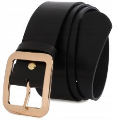 Beltimore Női bőr öv nadrághoz, ruhához, fekete, arany csattal, 4 cm széles, Beltimore (D79_110)
