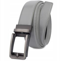 Beltimore Öv férfi bőr öv nadrághoz, casual, öltönyhöz, automata csattal, sima Beltimore (A41lightgrey_110)