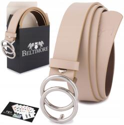 Beltimore Női bőr öv nadrághoz, ruhához, kör alakú, klasszikus testszínű Beltimore (B08_85)